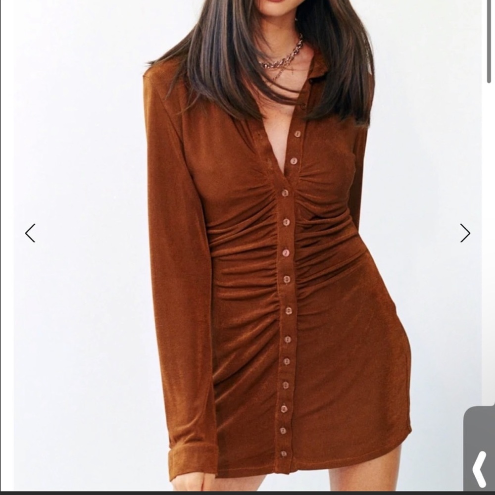 With Jean chocolate dress, worn once